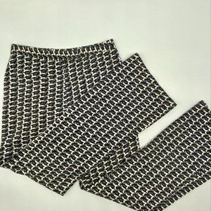 ETCETERA Printed Pants. Black & White Size 8